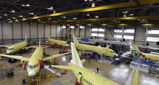 Производство самолетов Sukhoi Superjet 100 в Комсомольске-на-Амуре