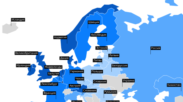 Рейтинг стран Европы по доступности бензина в начале 2023 года