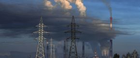 Высоковольтные ЛЭП и трубы Назаровской ГРЭС