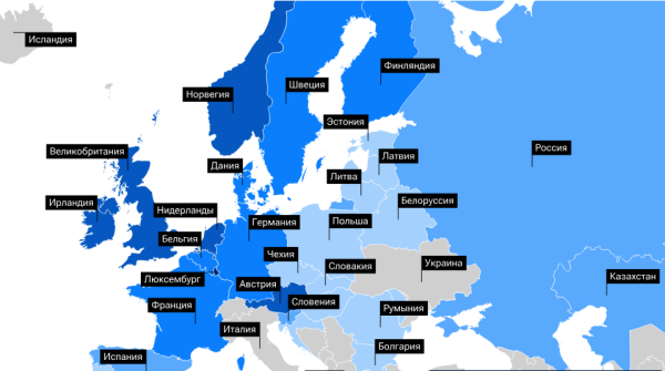 Рейтинг стран Европы по доступности бензина в начале 2024 года