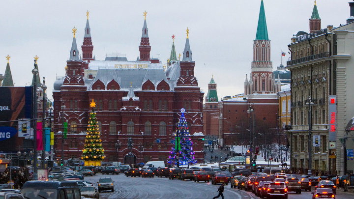 Новогодние виды Москвы