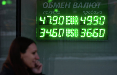 Курс доллара упал ниже 35 рублей