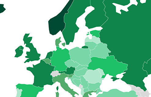 Доступность электричества для населения стран Европы