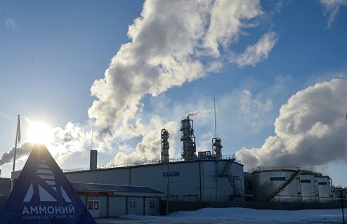 Завод по производству удобрений АО "Аммоний" в Менделеевске.